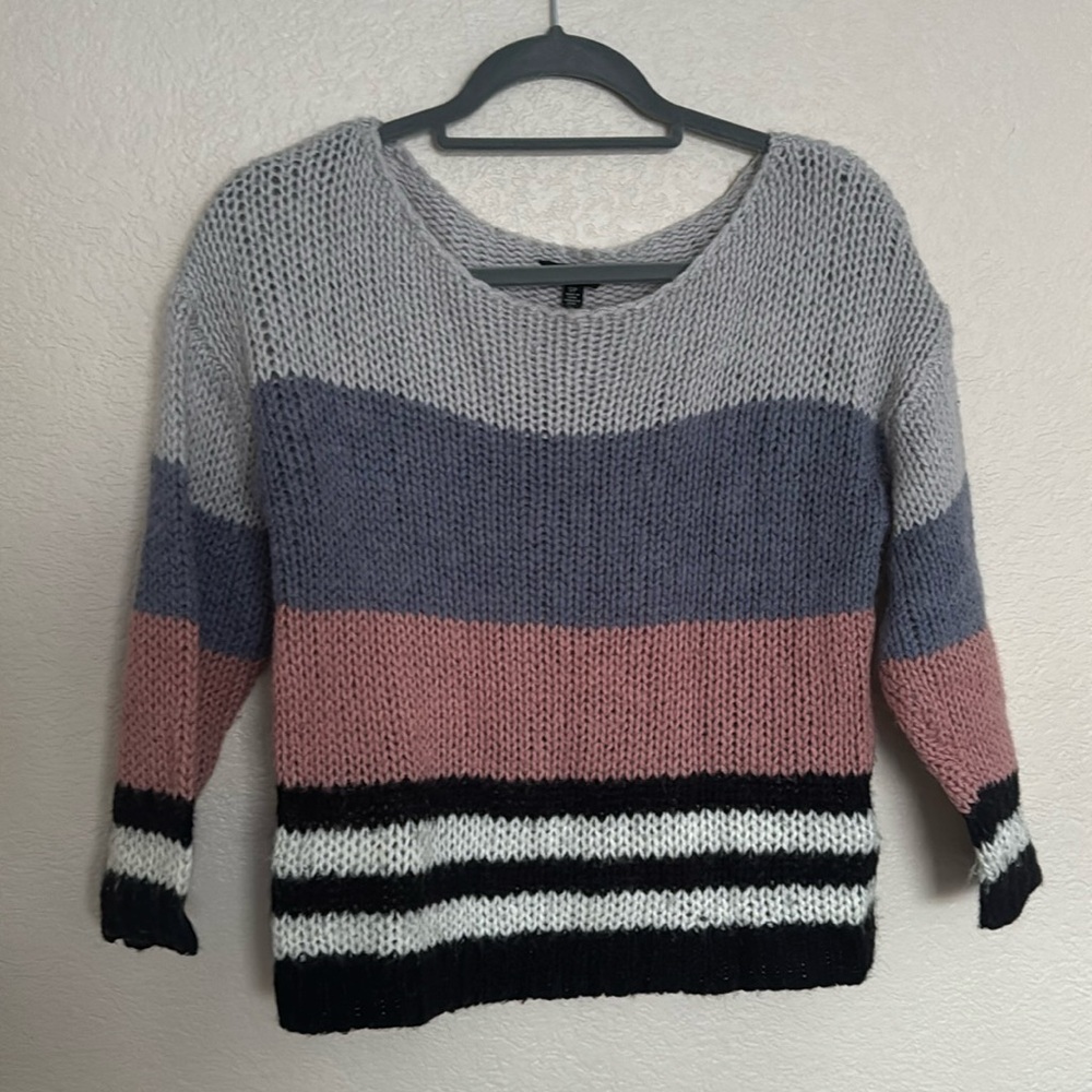 Woven Colorful Sweater Top
